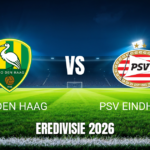 Onde assistir ADO Den Haag x PSV: Palpite e análise 17/10/2026