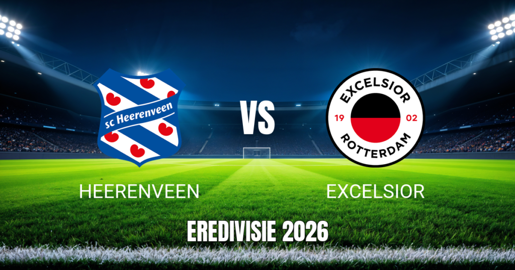 Onde assistir Heerenveen x Excelsior: Palpite e odds 16/10/2026