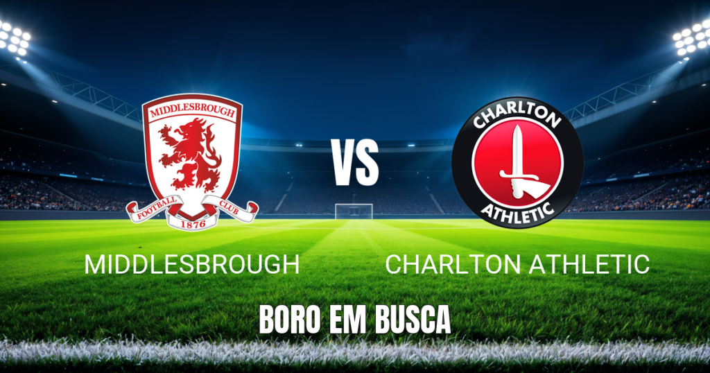 Onde assistir Middlesbrough x Charlton: Palpite e odds 31/10/2026