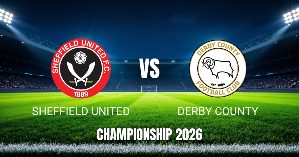 Onde assistir Sheffield United x Derby County: Palpite 24/10/2026